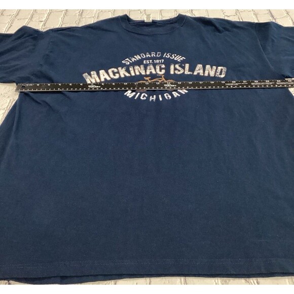 M&O Gold T-Shirt Men’s Size XXL Color Navy Mackinac Island Michigan Graphic Tee - Picture 4 of 5